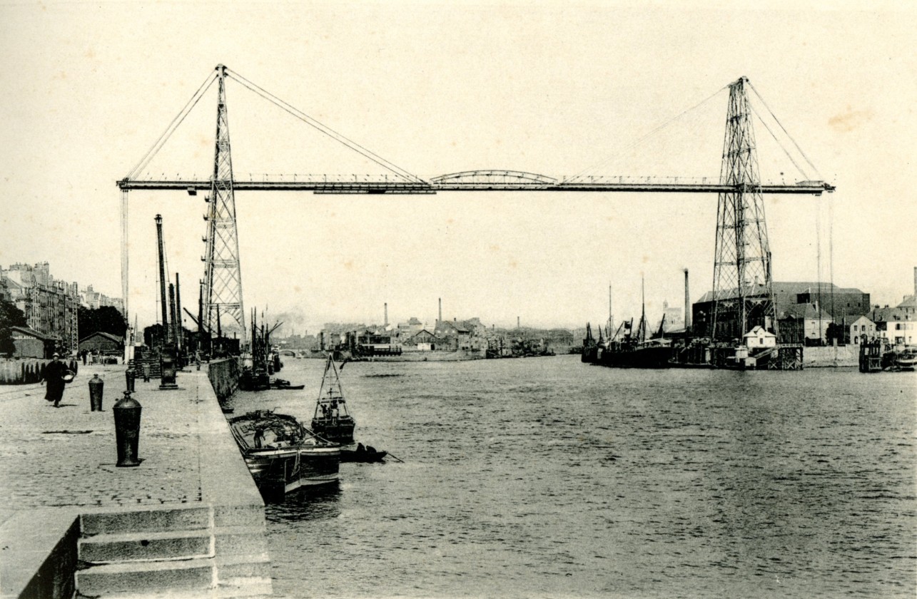 Puente transbordador de Nantes. / Postal. Colección Joaquín Cárcamo Martínez.