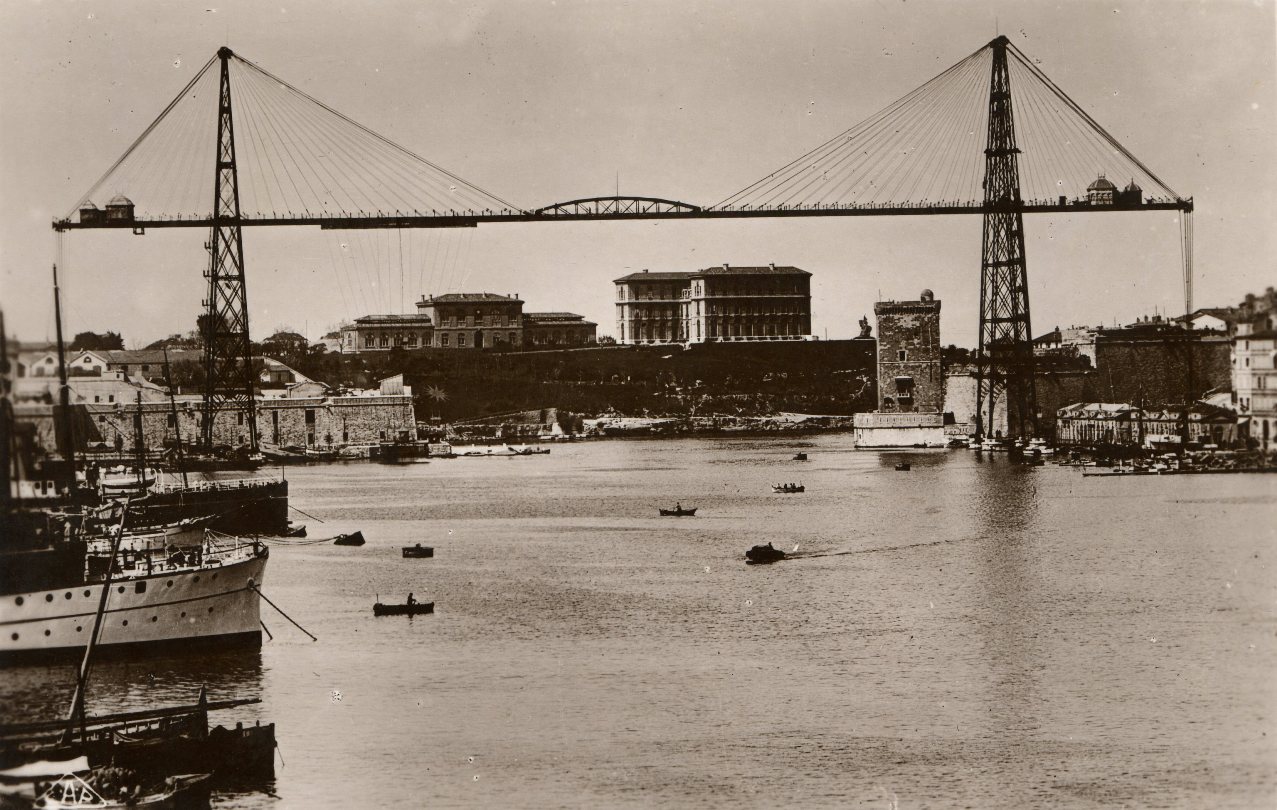 Puente transbordador de Marsella. / Postal. Colección Joaquín Cárcamo Martínez.